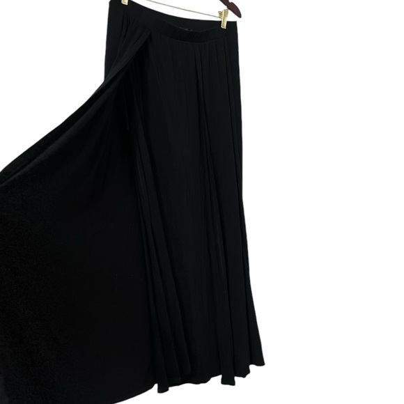 FOXBLOOD Darla Black High Waisted Knit Maxi Slit Skirt - Picture 4 of 9